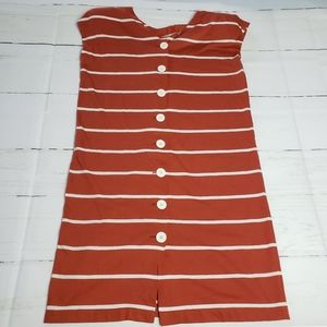 Milagro Women's Vintage Sleeveless Dress Medium Striped